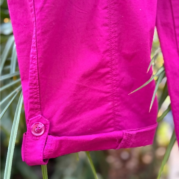 Chico’s Fuchsia Convertible Poplin Pants Size 2.5 - Picture 8 of 11